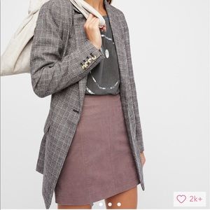 Modern Femme Vegan Suede Mini Skirt